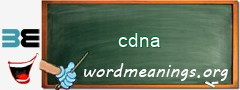 WordMeaning blackboard for cdna